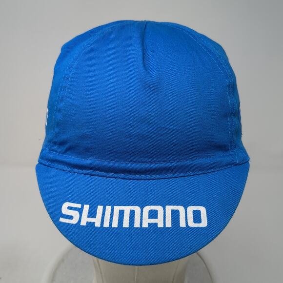 Shimano Stretch Fitted Hat Blue One Size Solid Spell Out Short Brim - Picture 2 of 8